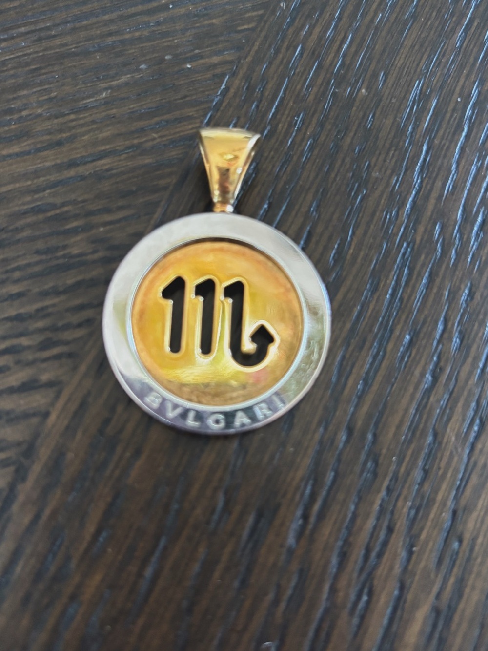 Bulgari (Bvlgari) 18kt Yellow Gold and Steel Scorpio Pendant